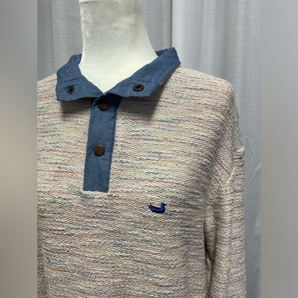 Southern Marsh Pawleys Striped Rope Pullover in White | size XS - Picture 7 of 8